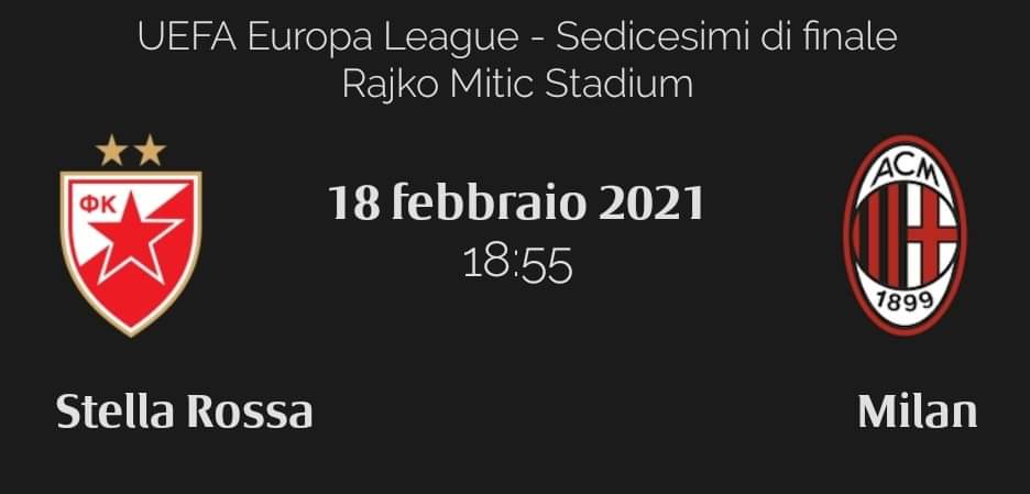 Video gol highlights Stella Rossa-Milan 2-2: sintesi 18-02-2021