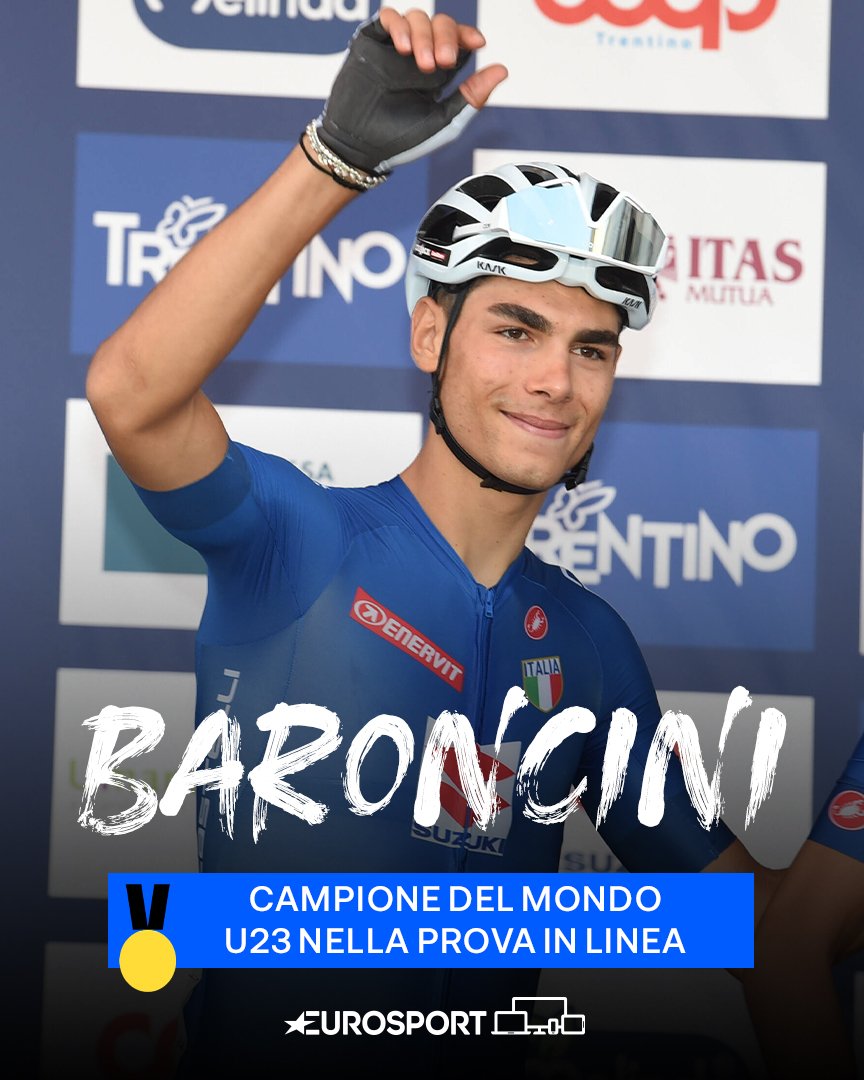 Mondiali Ciclismo 2021: Baroncini oro in linea under 23