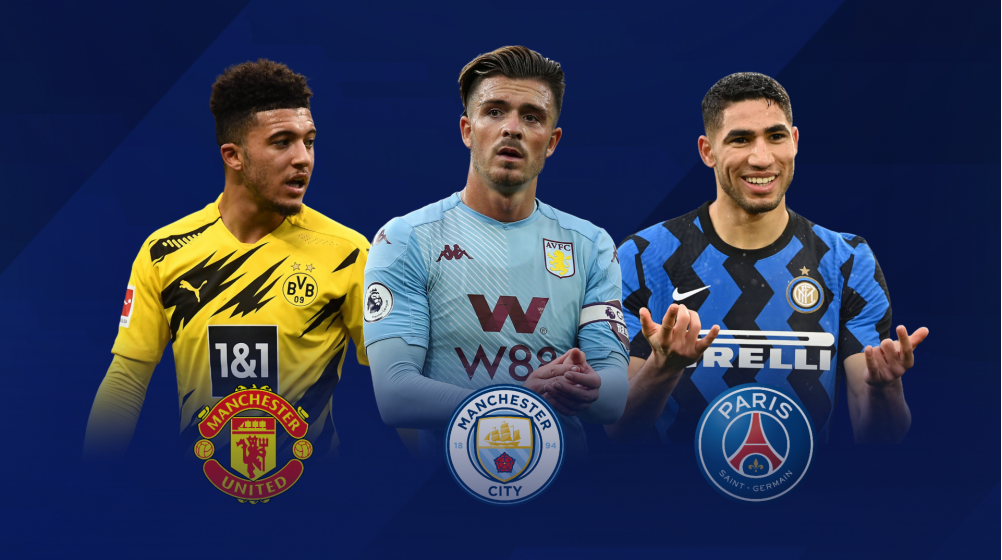 Calciomercato estate 2021, trasferimenti più costosi: Grealish 1°, Lukaku 2°, Hakimi e Abraham nella Top10