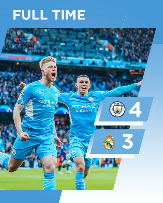 Video Gol Highlights Manchester City-Real Madrid 4-3: Sintesi 26-4-2022