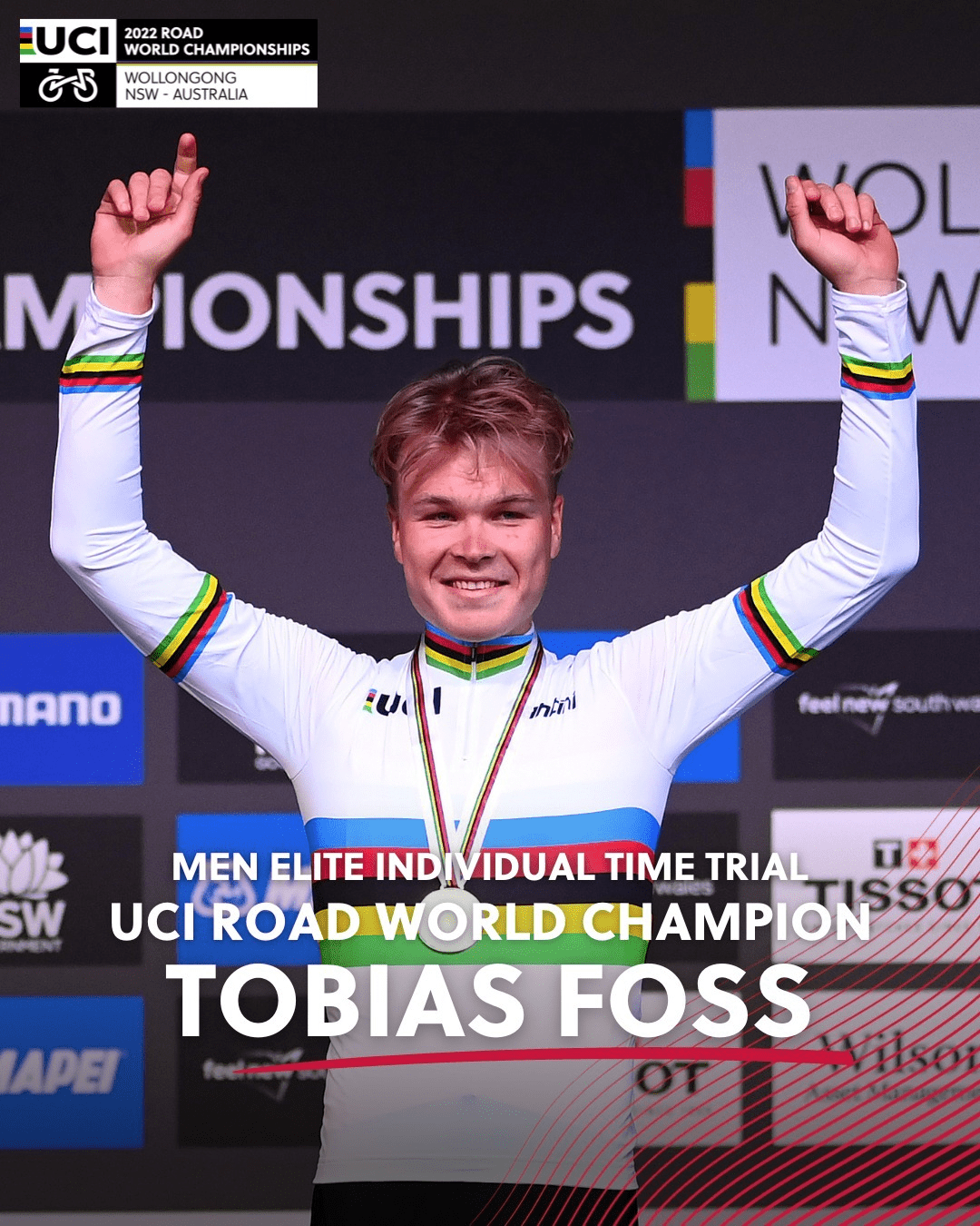 Mondiali ciclismo 2022: Foss d’oro nella cronometro. Ganna solo settimo