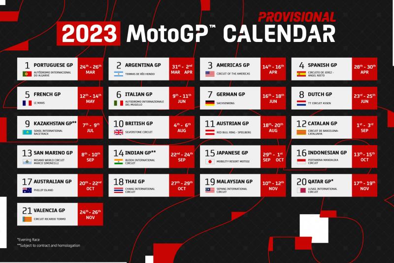 Calendario MotoGP 2023: Date e Orari Gran Premi in Diretta TV su Sky e TV8