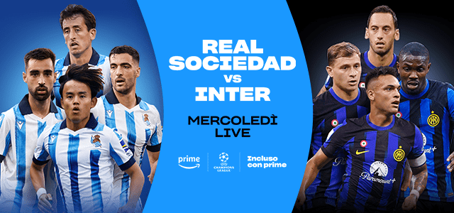 Real Sociedad – Inter Diretta Streaming su Prime Video e Cronaca Live 20-09-2023