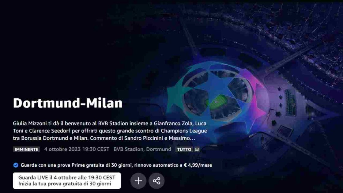 Borussia Dortmund-Milan in Diretta TV e Streaming e Probabili Formazioni 04-10-2023