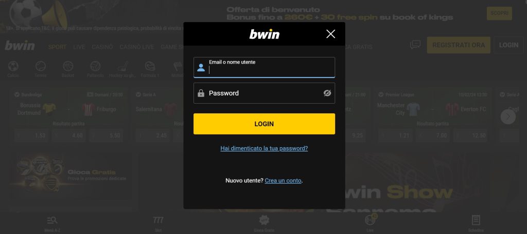 login bwin