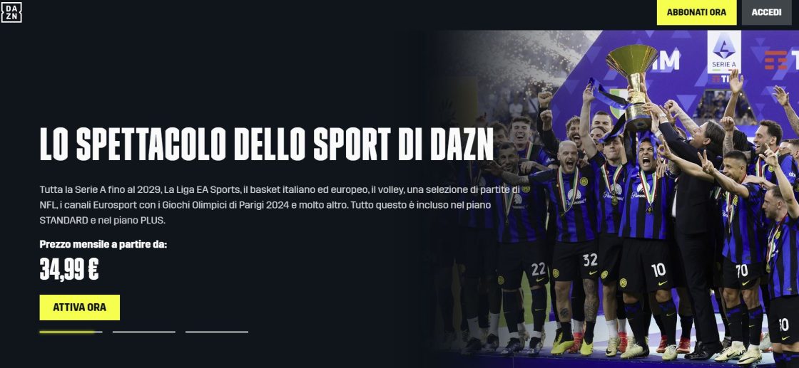 Dazn lancia Goal Pass il nuovo abbonamento con 3 partite di Serie A a settimana