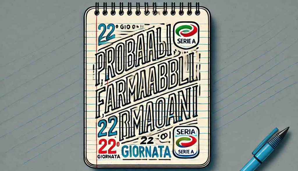 Probabili Formazioni Serie A 22ª Giornata 2024-2025